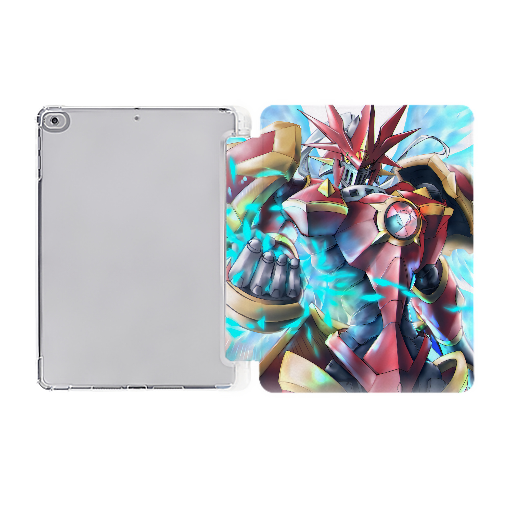 （画像用） Digimon デジタルモンスター/デジモン IPad ケース ペン収納付き 三つ折りスタンド PUレザー×シリコン 対応機種9.5/10.5/10.9インチ